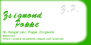 zsigmond poppe business card